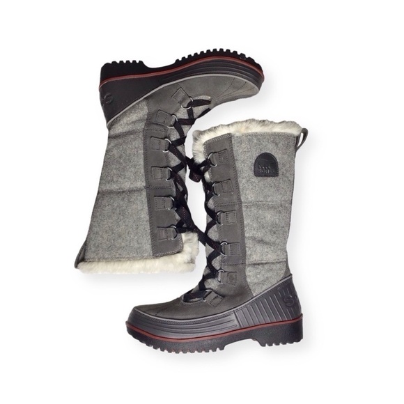 Sorel Tivoli High II Shearling Snow Boot NL2330-089 in Grey Suede Size 6. - Picture 7 of 13